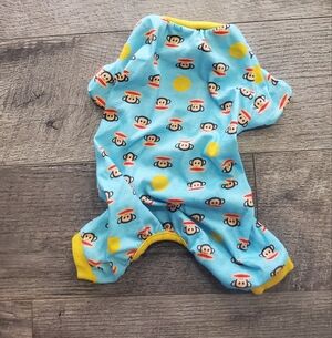 Teal Paul Frank Dog Pajamas Xs